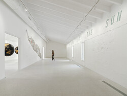 Installation view, ‘Mark Bradford. Masses and Movements’, Hauser & Wirth Menorca