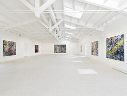 Installation view, ‘Mark Bradford. Masses and Movements’, Hauser & Wirth Menorca
