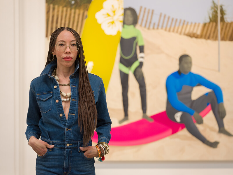 Thumbnail image for press titled How Amy Sherald’s paintings capture the spectacularly mundane moments of Black life